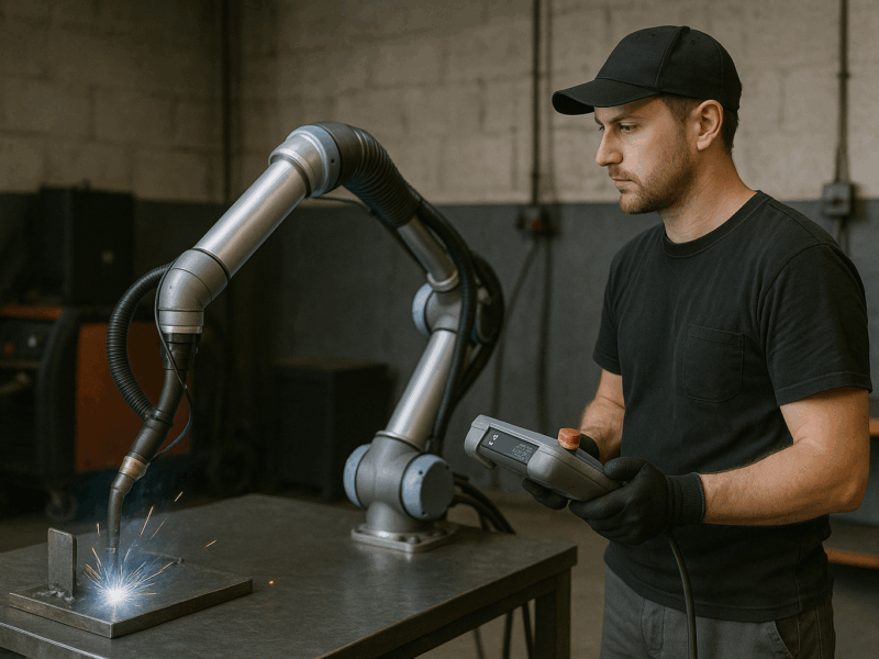 Operator robota spawalniczego Cobot