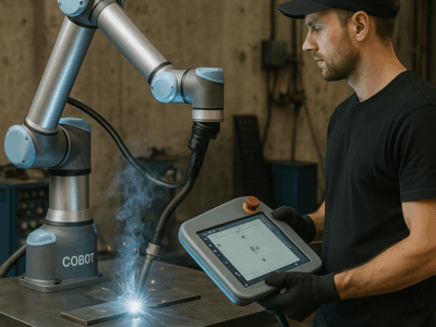 Operator robota spawalniczego Cobot